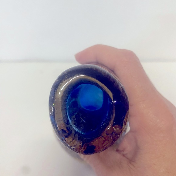 Rare  Vintage Italian Murano Mandruzatto Sommerso. Clear Textured Vase - Picture 5 of 10